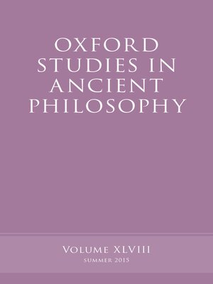cover image of Oxford Studies in Ancient Philosophy, Volume 48
